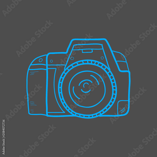 ILLUSTRATION OF CAMERA ISOLATED