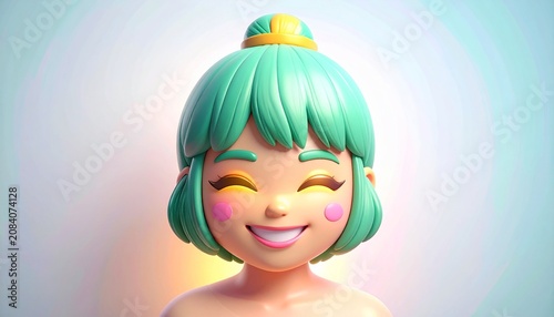 Cheerful Cartoon Character