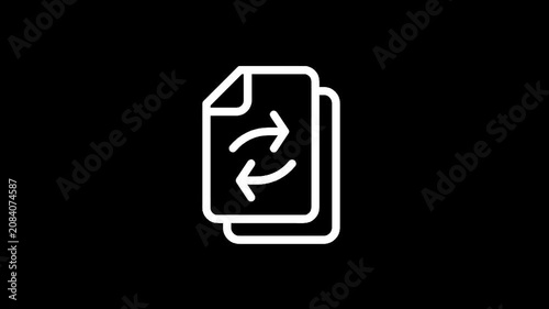 Document with circular arrows icon representing data refresh or synchronization