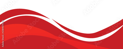 Vector red line background curve element with white space for text and message design, overlapping layers, vector