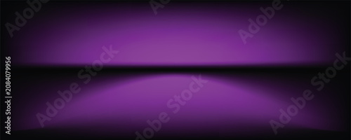 Abstract gradient podium background. Violet, purple and lilac empty 3d studio backdrop. Clean scene for product presentation mockup template. Vector illustration.