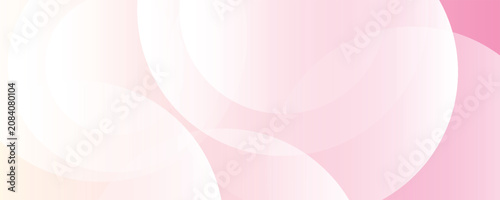 Minimalist banner background, pastel colorful, pink and yellow gradations. Circle effect style geometric, abstract background.