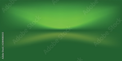 Abstract gradient podium background. Empty green 3D studio background. Clean scene for product presentation mockup template. eps 10