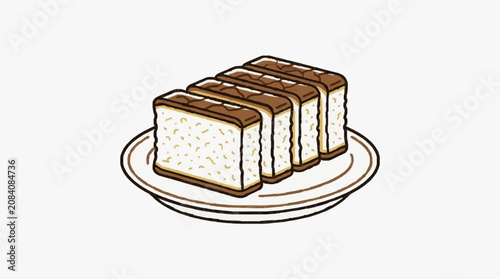 Foto Wooden bread basket with woven handle design.