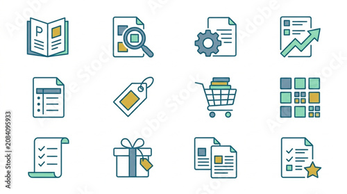 Collection of Business and Finance Icons Representing Various Concepts.