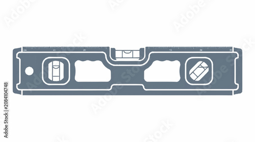 Fotografía Illustration of a spirit level tool for construction.