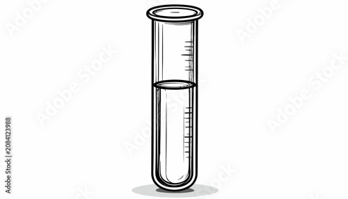 Laboratory glass test tube container.