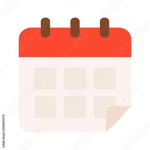 Calendar icon. Business appointment, planner, agenda, meeting concepts. Flat vector design isolated illustration.