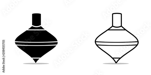 Bild auf Leinwand Spinning top toy icon isolated on white background.