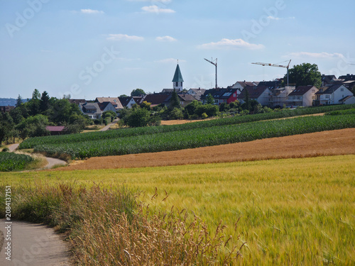 Foto germany, spectacular countryside scenery featuring ostfildern kemnat village chu