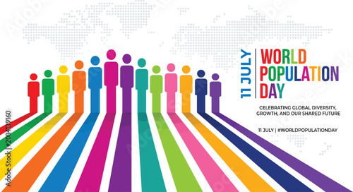 Cuadro en lienzo A Commemoration of World Population Day