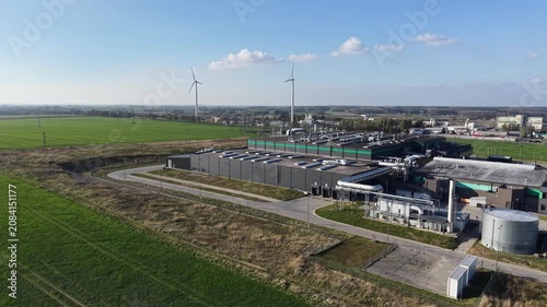 Industrial data hub using clean wind energy