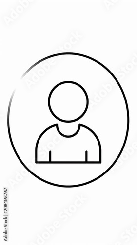 Minimalist black circle outline on white background.