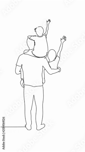 Minimalist line drawing of walking leg on white background.