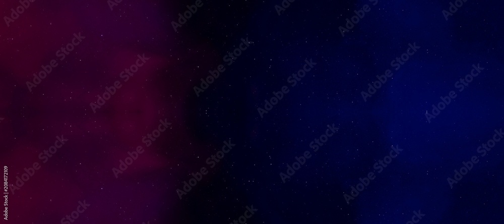 Fototapeta premium Abstract Fluid Shapes Background with Glowing Particles in Dark Blue and Purple Gradient Atmosphere