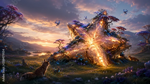 Magical Forest Growing From a Fallen Star