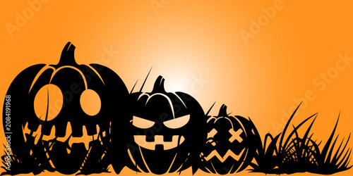 halloween background with pumpkin