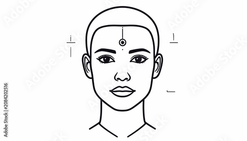 Billede på lærred Facial Features of a Person.