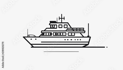 Large Luxury Yacht Boat Vessel.