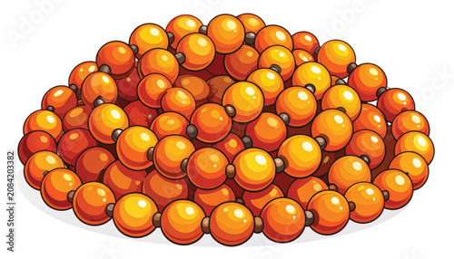 Pile of Orange Beads Together.