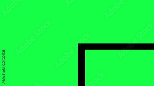 Modern Geometric Square Grid Reveal Transition on Green Screen Overlay