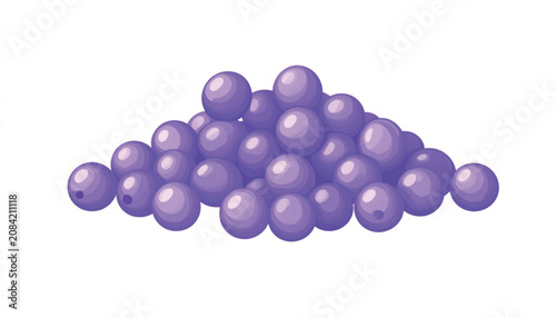 Pile of shiny purple plastic balls.