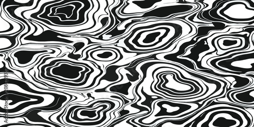 Foto Bold black and white abstract liquid flow pattern with abstract background contr