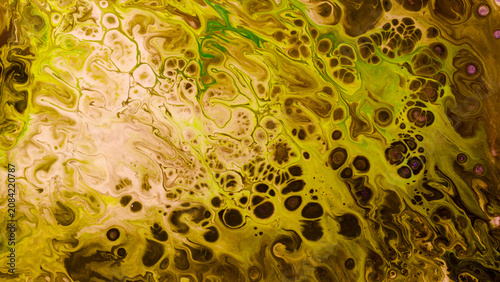 Abstract texture of liquid acrylic. Part of image.