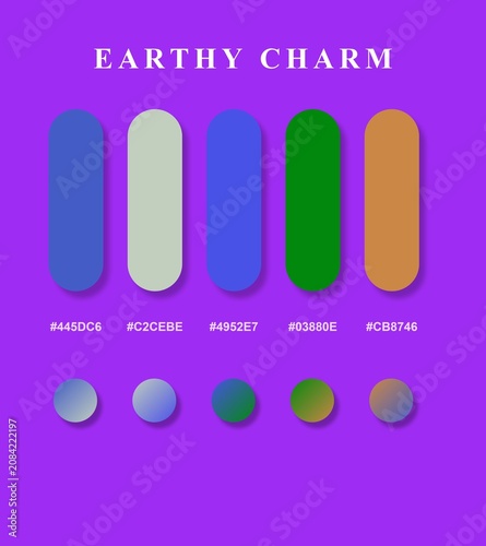 Earthy Charm Color Palette, Rich Natural Color Swatches for Branding, Web and Print Design