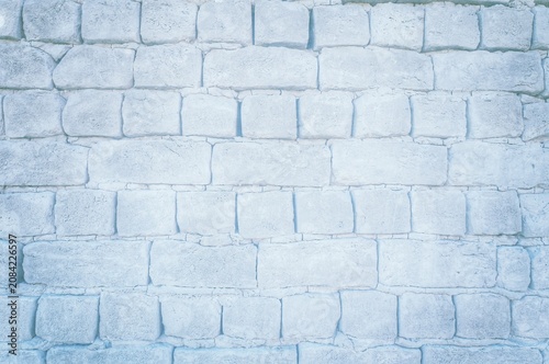 blue brick wall