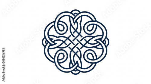 Intricate Celtic Knot Design Abstract Illustration.