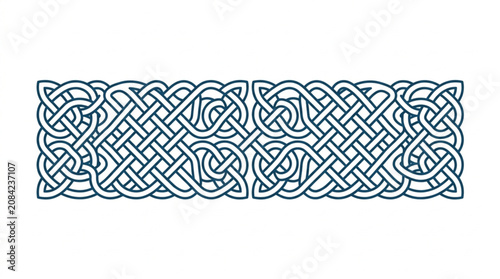 Intricate Celtic Knot Border Design.