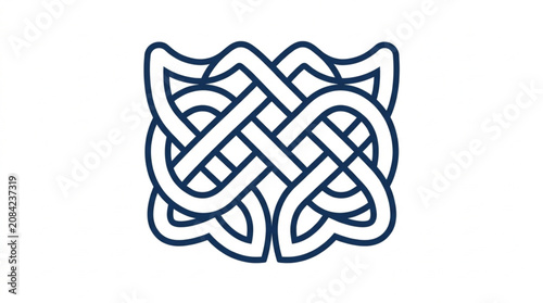 Intricate Celtic Knot Design Abstract Graphic Element.