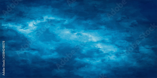 Cuadro en lienzo Blue Sky with White Clouds Over a Clear Summer Cloudscape Natural Weather Backgr