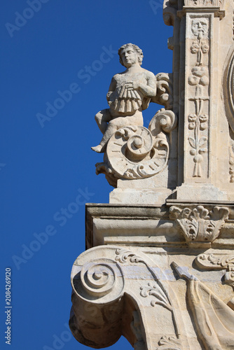 Architectural details of The Convent of San Marcos in Leon city