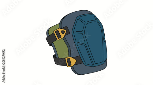 Obraz na plátně Industrial Safety Knee Pad for Heavy Duty Construction and Maintenance Work