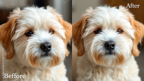 Well-groomed pet fur with smooth texture and organized patterns.