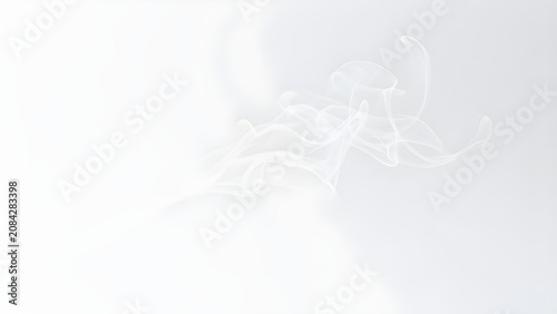 Frozen Breath Drifting Through Crisp Winter Air Against a Seamless White Background