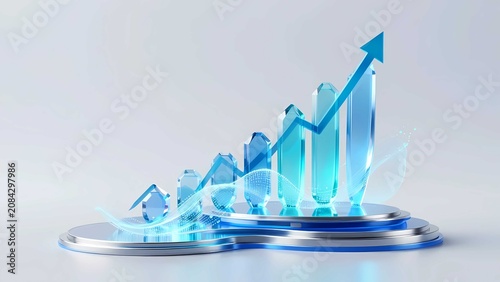 Modern corporate success through digital investment and prosperity