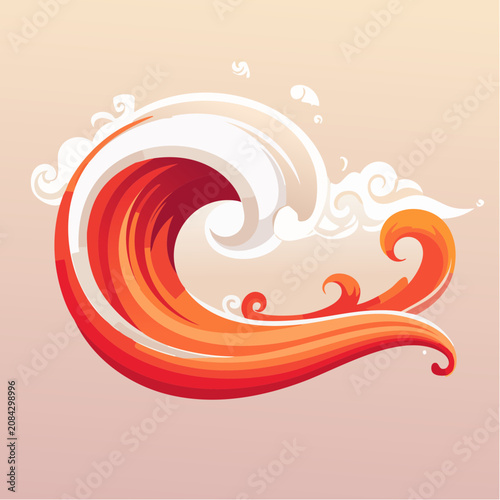Decorative Swirl Circle Emblem