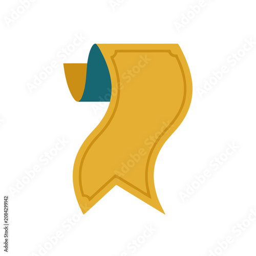 Gold Ribbon with Teal Accent