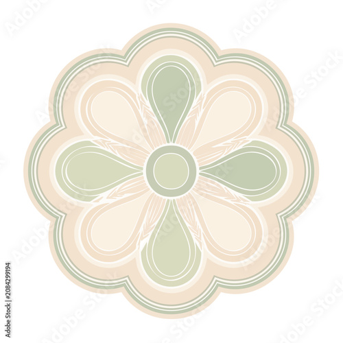 Minimalist Flower Mandala Vector Design