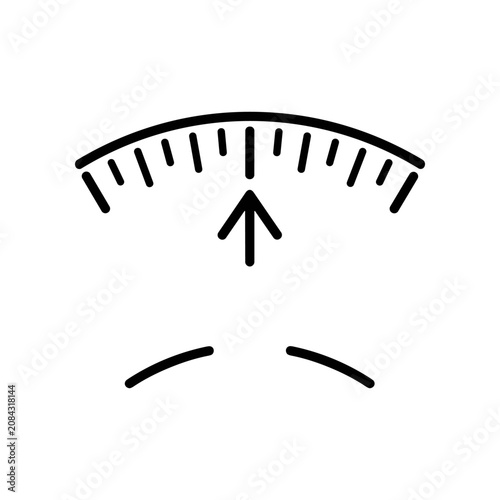 Quadro su tela Increasing graph gauge with rising arrow.