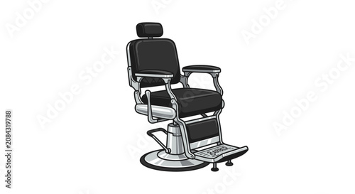 Принти на полотні Barber chair with footrest reclining.