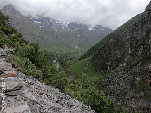 beautiful  lush green cloudy hill photography. nature beauty.  