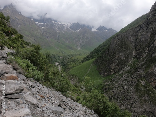 beautiful  lush green cloudy hill photography. nature beauty.  