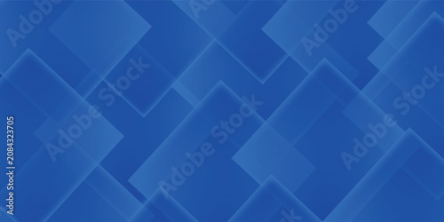 Принти на полотні Modern glowing geometric lines dark blue gradient background