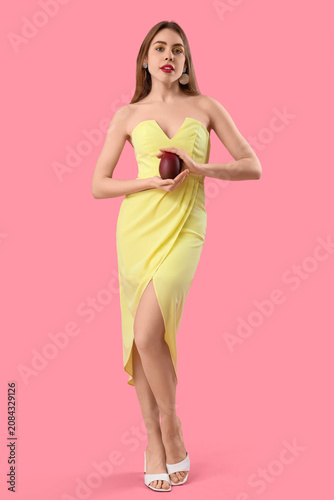 Beautiful young woman with ...