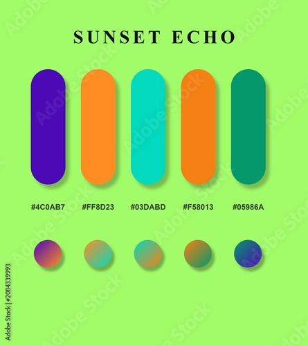 Color Palette Sunset Echo Gradient