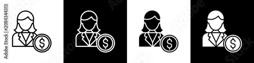 Canvastavla Accountancy black and white icon design concept